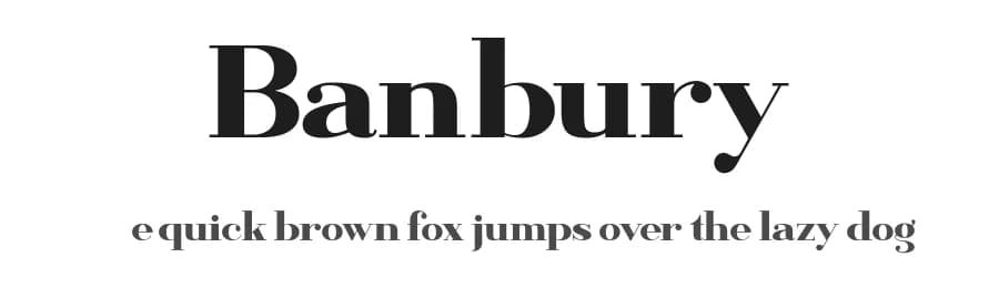 Banbury by Sharkshock — Serif Font