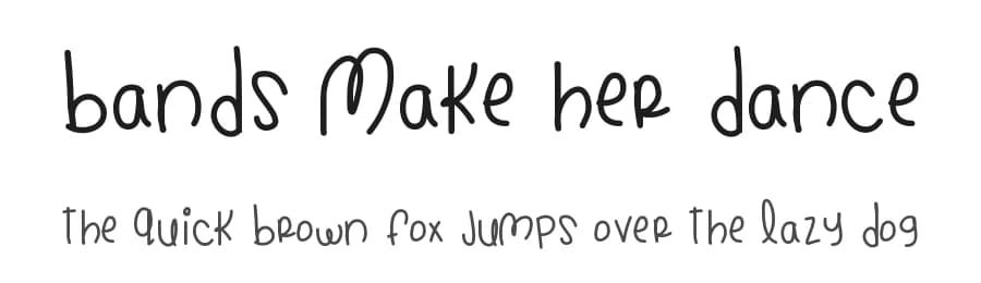 Bands Make Her Dance by Des Gomez — Script Handwritten Font