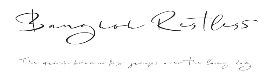Bangkok Restless by Roland Huse Design — Script Handwritten Font — preview 1