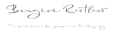 Bangkok Restless by Roland Huse Design — Script Handwritten Font — thumbnail 1