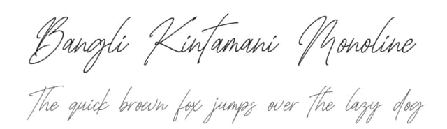 Bangli Kintamani Monoline by Blue Studio09 — Script Handwritten Font