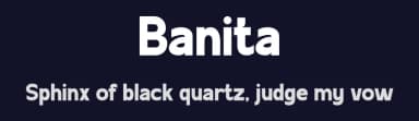 Banita by Gilang Ternadho — Sans Serif Font — thumbnail 2