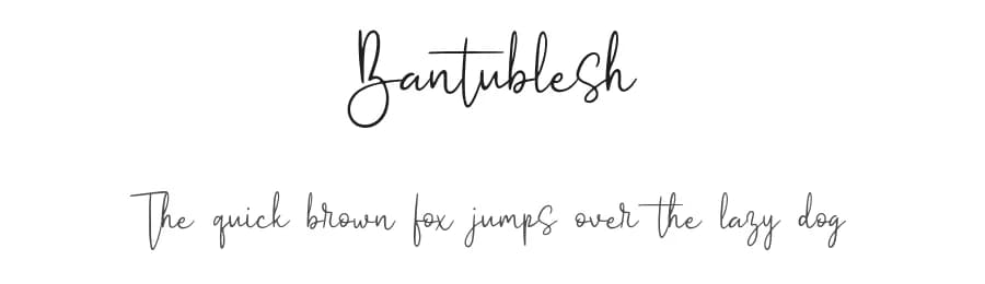 Bantublesh by Forberas Club — Script Handwritten Font