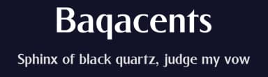 Baqacents by Steve Gardner — Sans Serif Font — thumbnail 2