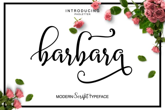 Barbara Script Font by masinong — Script Handwritten Font