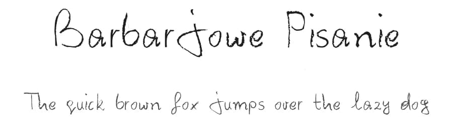 Barbarjowe Pisanie by Barbara Lukasik — Script Handwritten Font