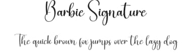 Barbie Signature by Andi Moz — Script Handwritten Font — thumbnail 1
