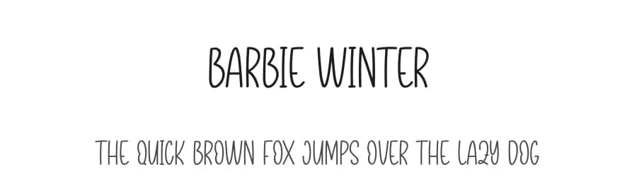 Barbie Winter by Andi Moz — Script Handwritten Font
