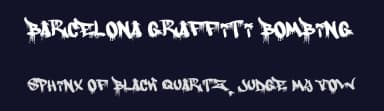 Barcelona Graffiti Bombing by Woodcutter — Script Handwritten Font — thumbnail 2