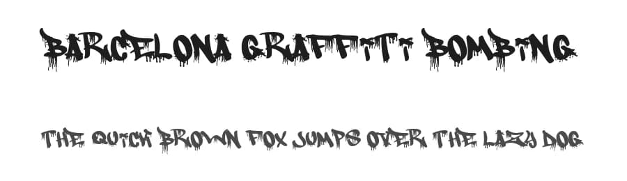 Barcelona Graffiti Bombing by Woodcutter — Script Handwritten Font