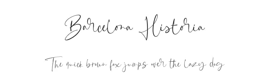 Barcelona Historia by Kotak Kuning Studio — Script Handwritten Font