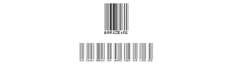 Barcoding by Randy Ford — Dingbats Font