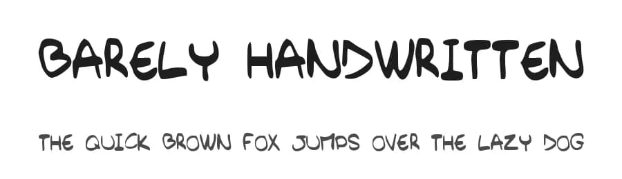 Barely Handwritten by Cam Lemoine — Script Handwritten Font