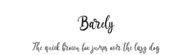 Barely by Hugefonts — Script Handwritten Font — thumbnail 1