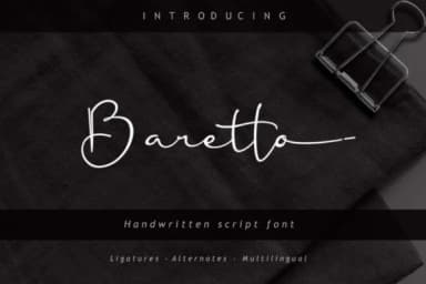 Baretto Font by leamsign — Script Handwritten Font — thumbnail 1