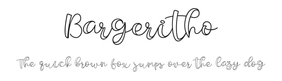 Bargeritho by Kotak Kuning Studio — Script Handwritten Font