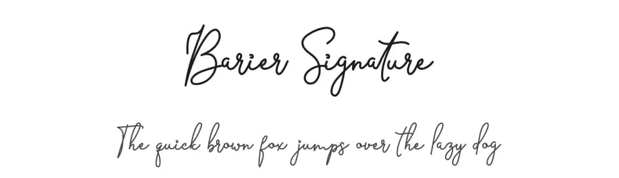 Barier Signature by twinletter — Script Handwritten Font