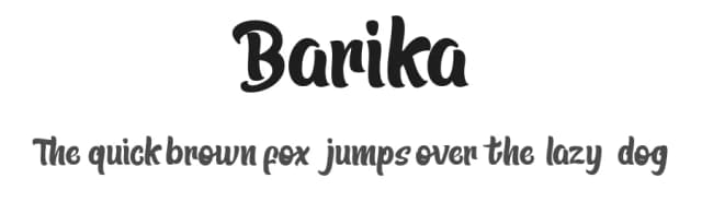 Barika by Faras  Dina — Script Handwritten Font