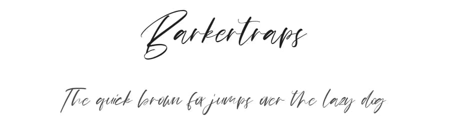 Barkertraps by Maulana Creative — Script Handwritten Font