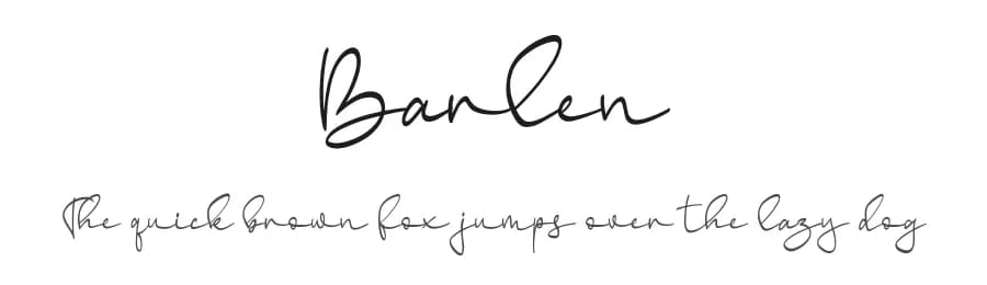 Barlen by Blankids — Script Handwritten Font