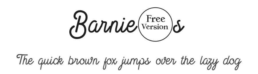 Barnie's by Typefactoryco — Script Handwritten Font