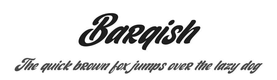 Barqish by Kong Font — Script Handwritten Font