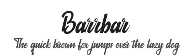 Barrbar by Mayofont — Script Handwritten Font