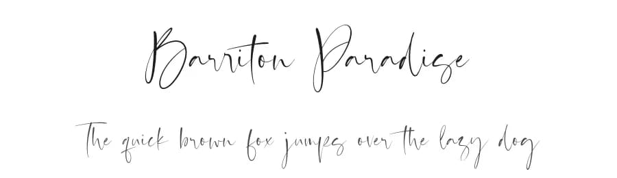 Barriton Paradise by Timur Type — Script Handwritten Font