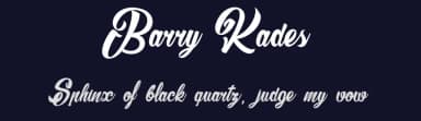Barry Kades by dcoxy - Greg Medina — Script Handwritten Font — thumbnail 2