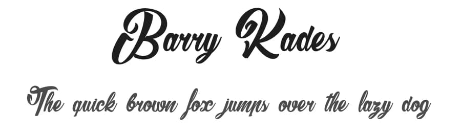 Barry Kades by dcoxy - Greg Medina — Script Handwritten Font