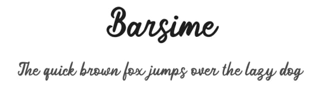 Barsime by Forberas Club — Script Handwritten Font