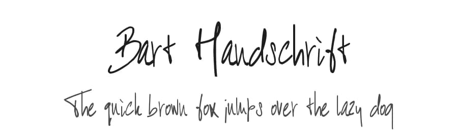 Bart Handschrift by Bart DeRuiter — Script Handwritten Font