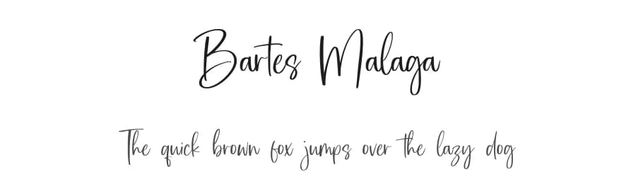 Bartes Malaga by Balpirick Studio — Script Handwritten Font