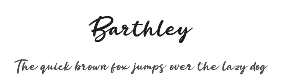 Barthley by twinletter — Script Handwritten Font