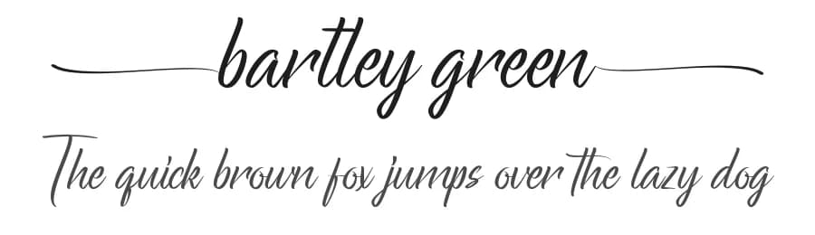 Bartley Green by VinType — Script Handwritten Font