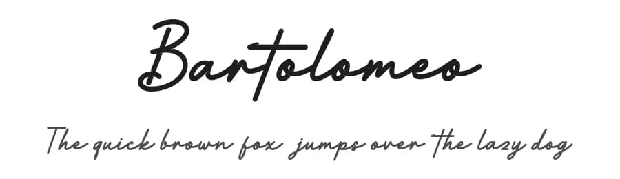Bartolomeo by Taufik Tri Ariyanto — Script Handwritten Font
