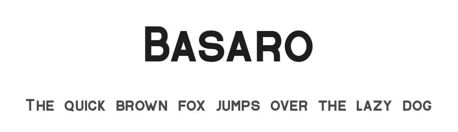 Basaro by ViactionType — Sans Serif Font