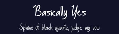 Basically Yes by Misti's Fonts — Script Handwritten Font — thumbnail 2
