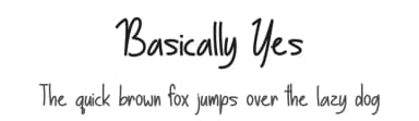 Basically Yes by Misti's Fonts — Script Handwritten Font — thumbnail 1