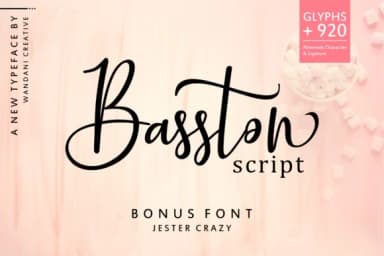 Basston Script Font by Beautypes — Script Handwritten Font — thumbnail 1