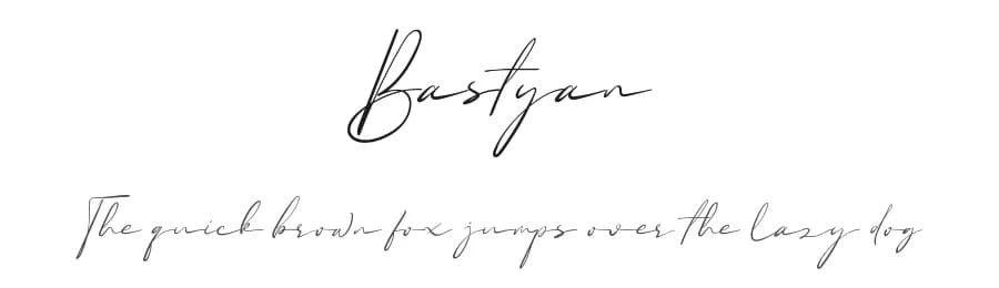 Bastyan by Aqeel_Art — Script Handwritten Font