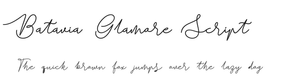 Batavia Glamore Script by Zulfikar Ali — Script Handwritten Font — preview 1