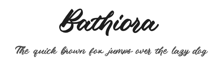 Bathiora by Alpaprana Studio — Script Handwritten Font