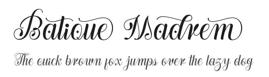 Batique Madrem by Four Lines — Script Handwritten Font