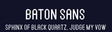 Baton Sans by stephenflagg — Sans Serif Font — thumbnail 2