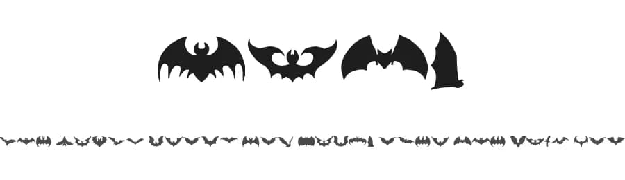 Bats by Woodcutter — Dingbats Font