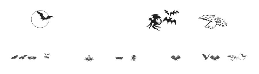 Bats Symbols by Tim Johnson — Dingbats Font