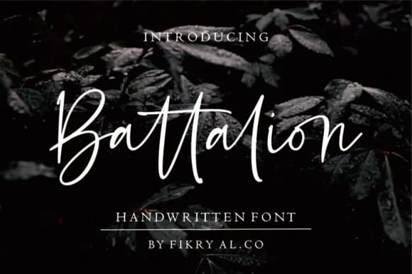 Battalion Font by Fikryal Studio — Script Handwritten Font
