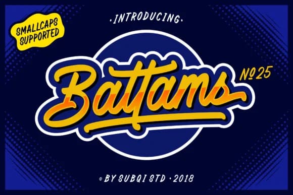 Battams Font by Subqi Std — Script Handwritten Font