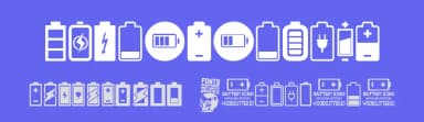 Battery Icons by Woodcutter — Dingbats Font — thumbnail 3